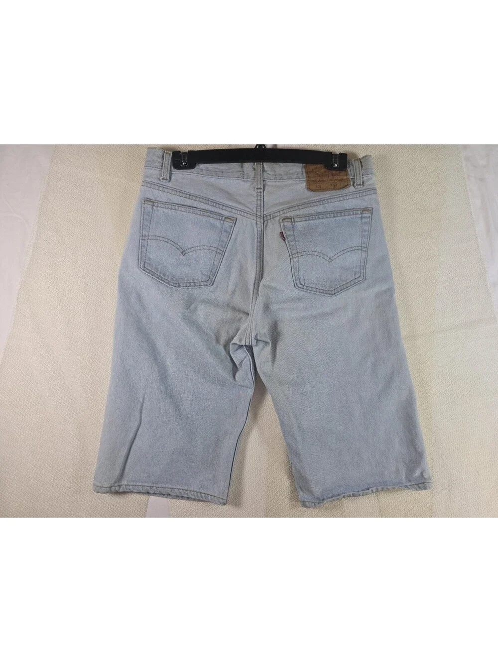 Vintage 90s Levis 501 Made in USA Denim Shorts Jorts Light Wash Men 34